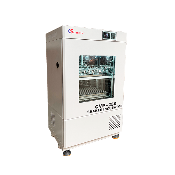 Incubadora con agitación de doble charola. Modelo CVP-250