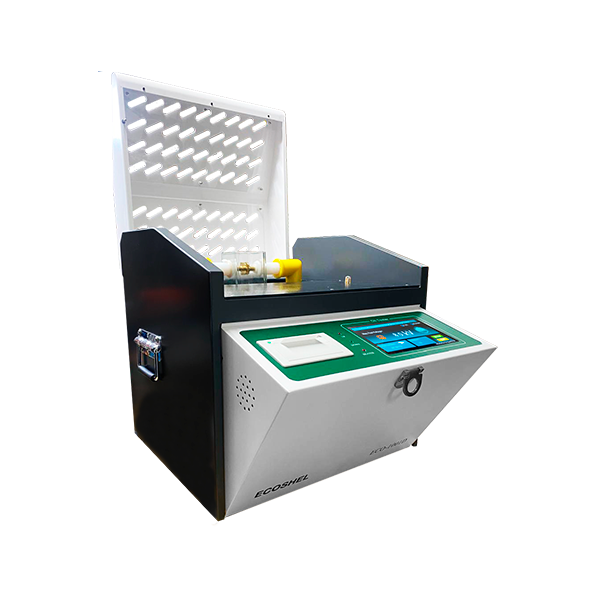 Equipo para prueba de rigidez dieléctrica de aceites aislantes. Modelo ECO-1001D