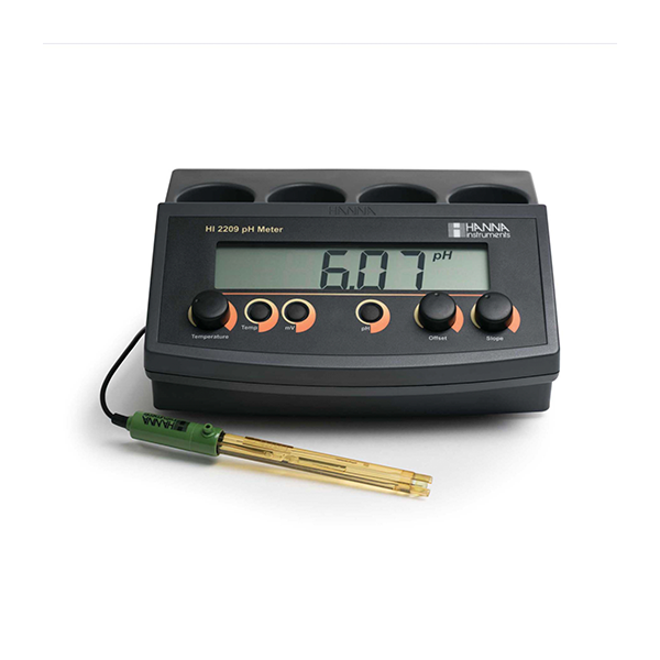 Medidor de pH/mV de mesa con calibración manual, no incluye soporte, 115V.Modelo HI2209-01
