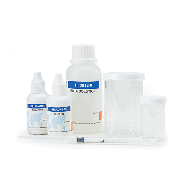 Test kit para medición de dureza total (como CaCO3). Modelo HI3812