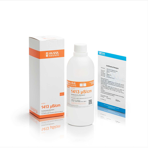 Solución de calibración de CE 1,413 µS/cm valor