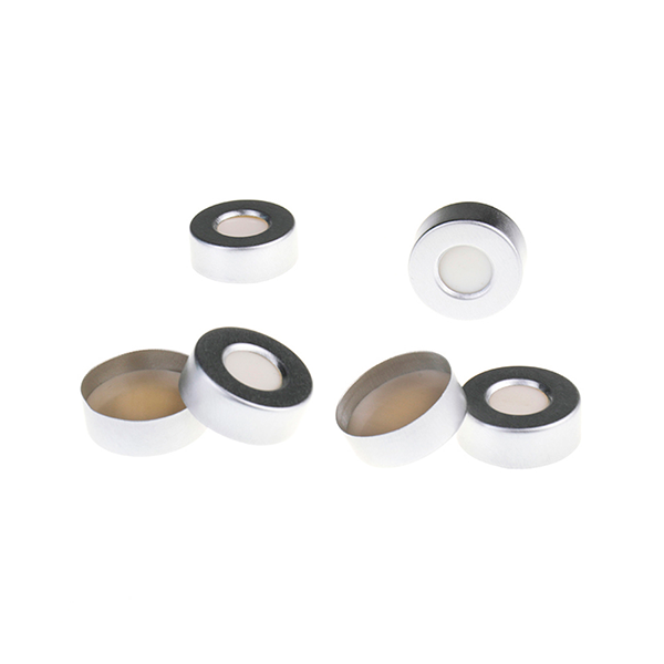 Tapón de aluminio de 20 mm con septos de PTFE. Modelo CRM-0196