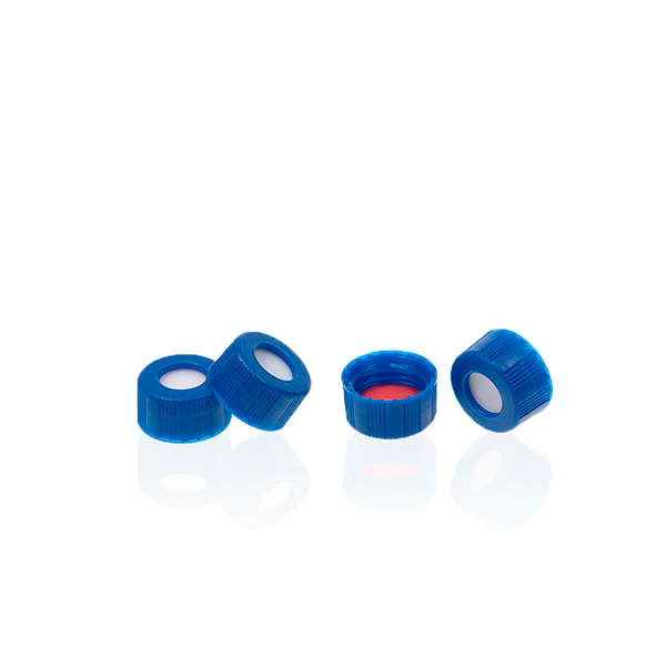 Tapa de rosca acanalado con septo de PTFE. Modelo CRM-0143