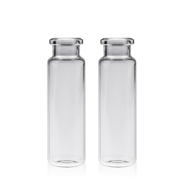 Vial de vidrio claro de 2ml base plana. Modelo CRM-0008