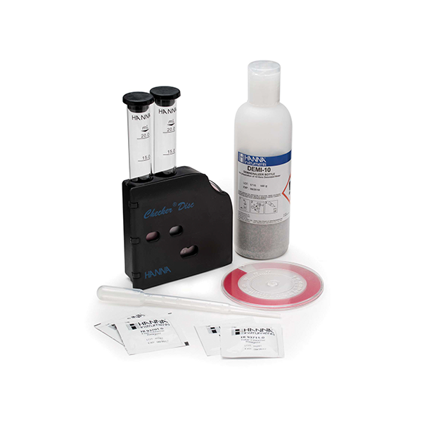 Test kit para medición de cloro libre y total. Modelo HI38020