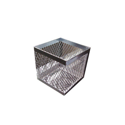 Cesto de metal galvanizado cuadrado 25x25x25cm. Modelo AE009-G