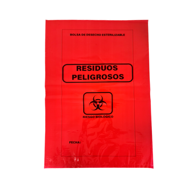 Bolsa autoclavable de residuos peligrosos. Modelo CRM-HZD-BAG