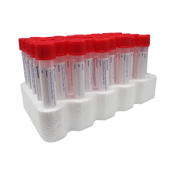 Tubo con medio de transporte y preservación. Modelo CRM-1252