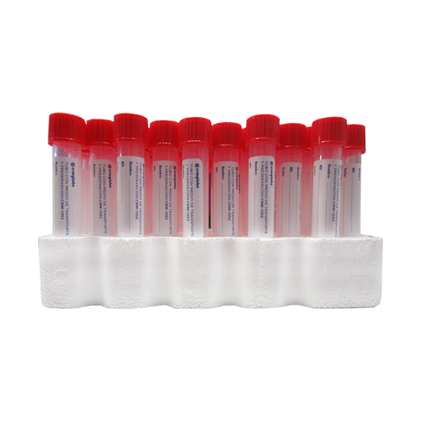 Tubo con medio de transporte y preservación. Modelo CRM-1252