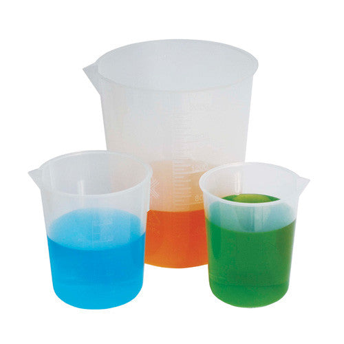Vaso graduado boca amplia de 250ml. Modelo CRM-0016E