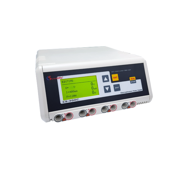 Fuente de poder para cámara de electroforesis. Modelo CS-300C