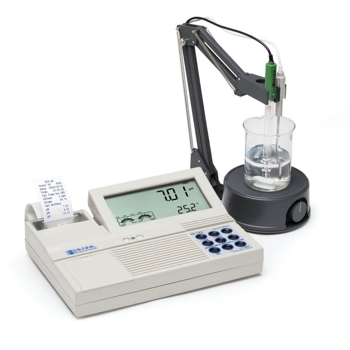 Medidor profesional de pH/mV de mesa con impresora integrada. Modelo HI122-01