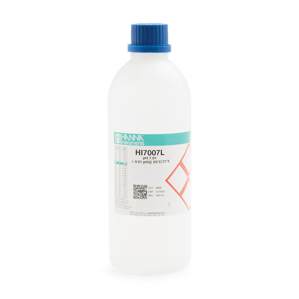 Solución de calibración de pH 7.01 (500 mL). Modelo HI7007L