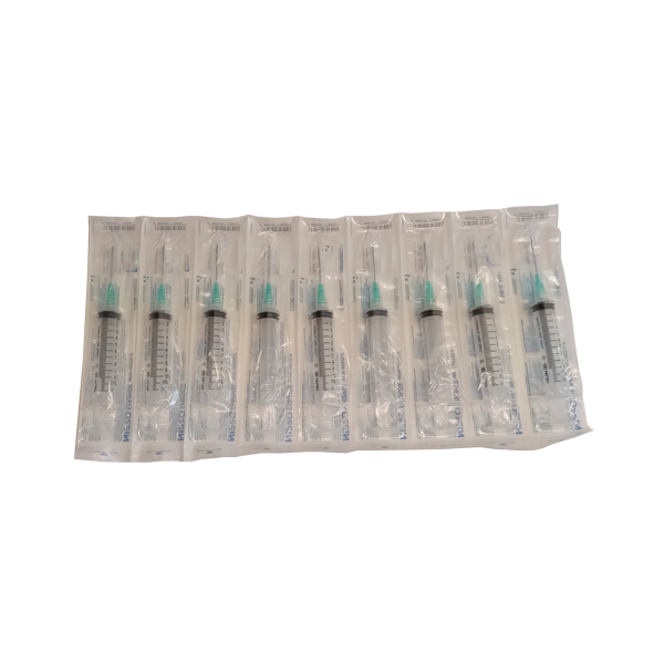 Jeringa de plástico con pivote Luer lock 5ml. Modelo JD-05L2132