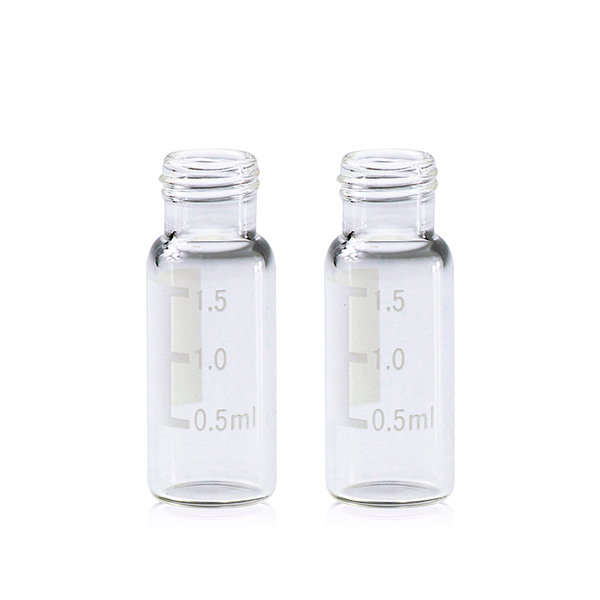 Vial de vidrio claro de 2ml base plana. Modelo CRM-0008