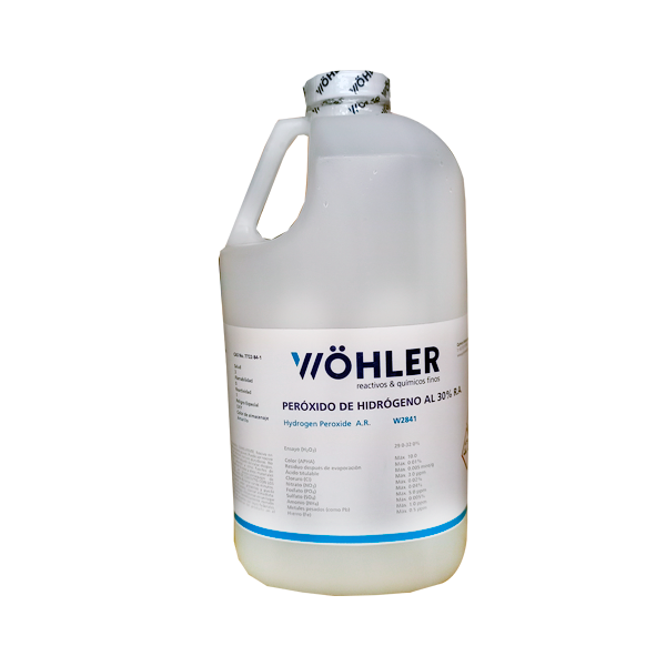Peróxido Hidrógeno 30% RA ACS (Agua Oxigenada). Modelo W2841-01