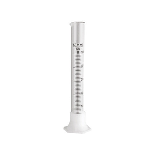Probeta graduada de vidrio con base de plástico 50ml. Modelo 1601P-50 ...