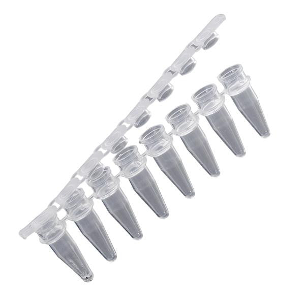 Tiras para PCR de 8 tubos de 0.2 ml. Modelo 60-0088