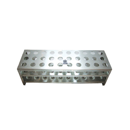 Gradilla de acero inoxidable sin orejas 48 lugares. Modelo AE045