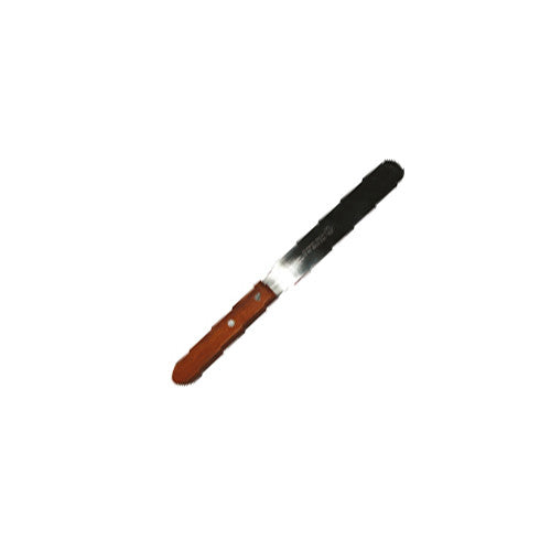 Espátula de acero inoxidable con mango de madera de 13cm. Modelo CVQ130