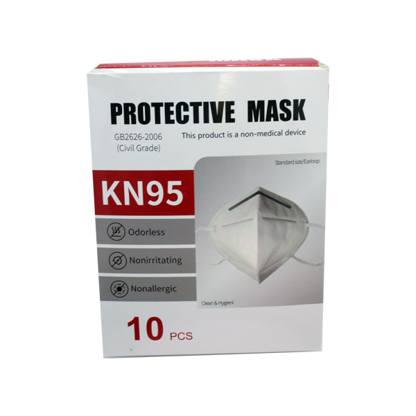 Mascarilla para protección respiratoria. Modelo KN95(10)