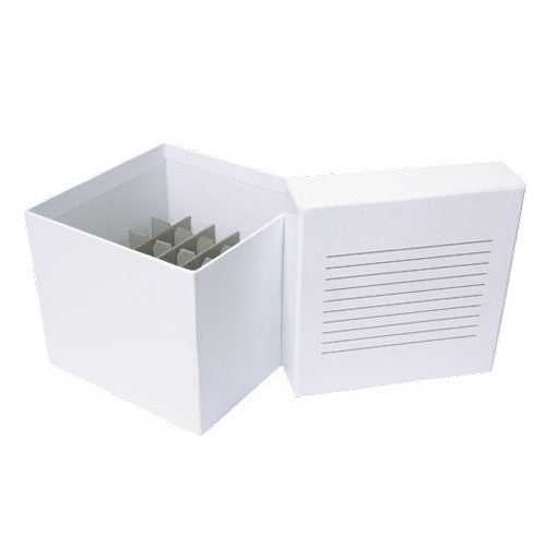 Caja de cartón criogénica para tubos de centrífuga de 15ml. Modelo CRM-2860-15